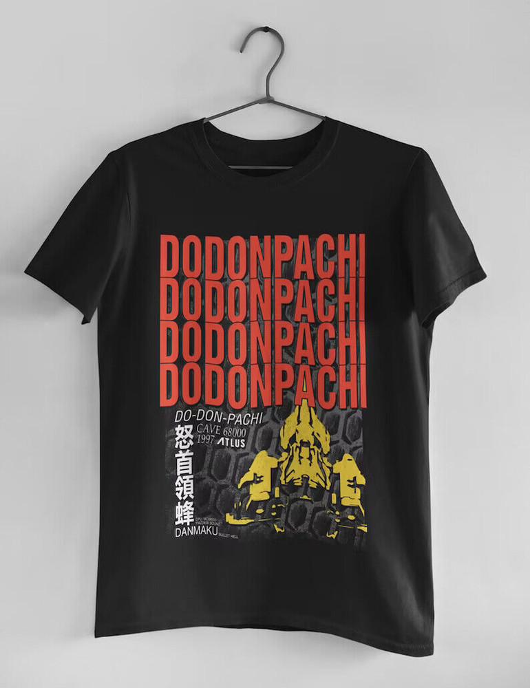Унисекс Футболка Dodonpachi Пещера STG Shmup Шутер Аркадный Постер Унисекс Футболка Sega