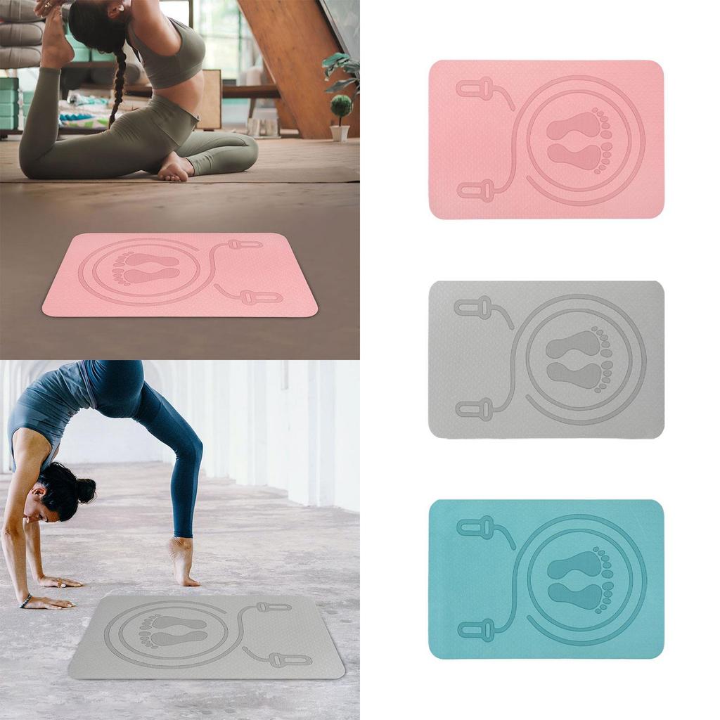 Jump Rope Mat 8mm Thick Anti Slip 60x40 cm for Home Gym Flooring Workout Mat