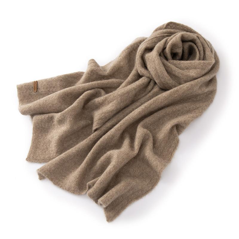 Women 100% Pure Cashmere Knit Scarf Textured Pattern Winter Warm Soft Cozy Fashion Casual Neck Warmer Cold Weather Accessory