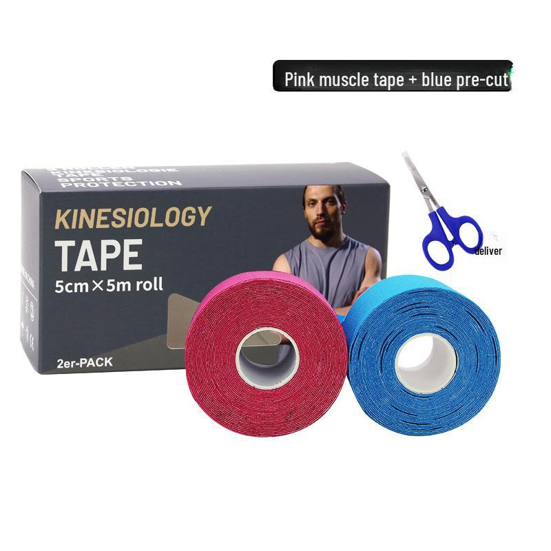 Предварительно вырезанный кинезио-пластырь на колено для лечения растяжений и занятий спортом