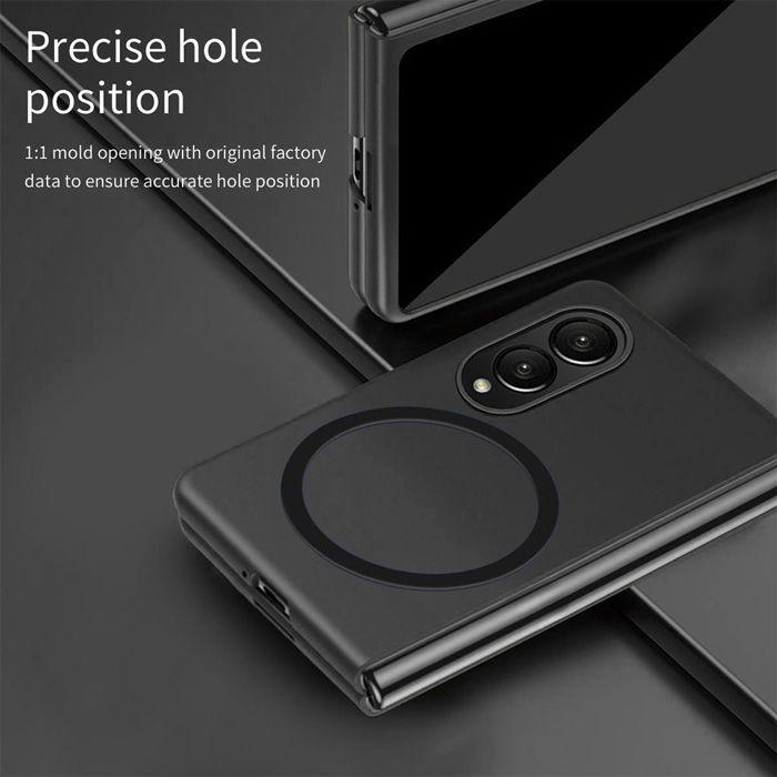 Coque + 2 Verres Trempés pour Samsung Galaxy Z Fold 8, Protection avec Anneau Magnétique - Noir