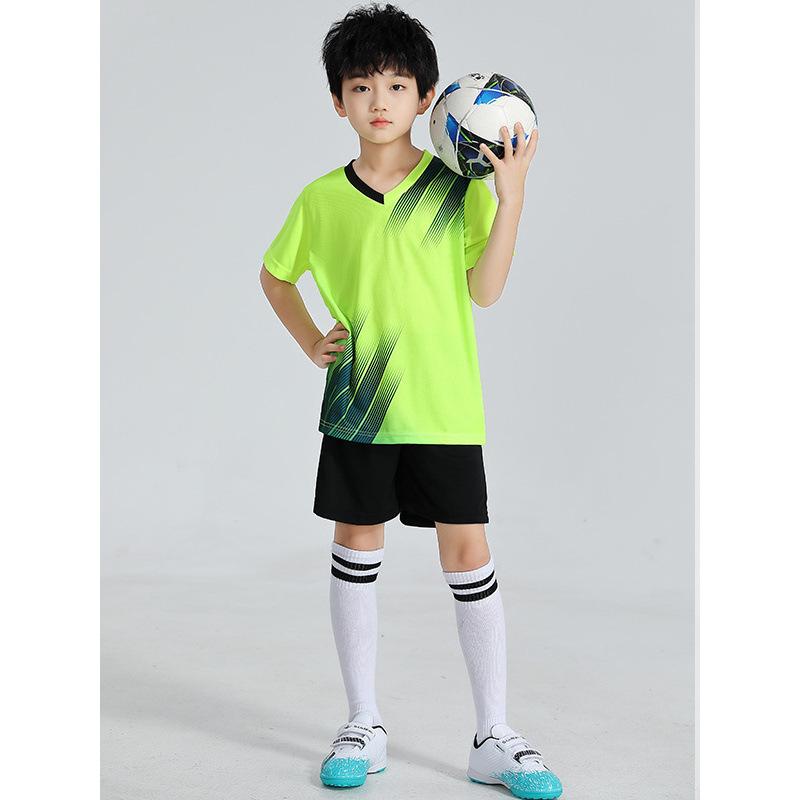 Children'S Football Jersey Set Summer Boys' Badminton Jersey Quick-Drying Primary School Students' Sports Competition Training Clothing