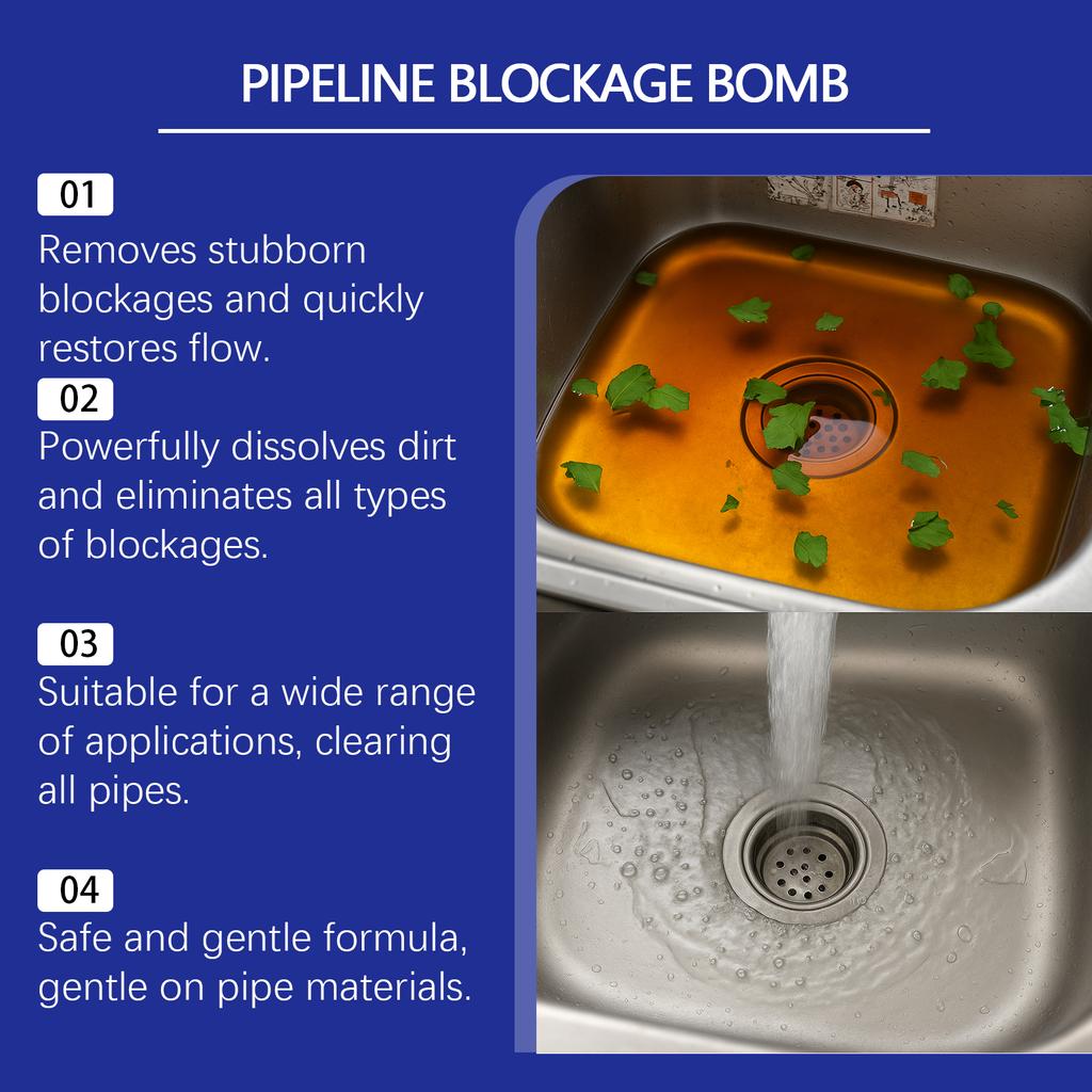Средство для прочистки труб Раковины Туалета Ванной Быстродействующее Растворяет Волосы Жир Пищевые Отходы Устраняет Запахи