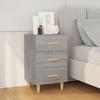 VidaXL Bedside Table Nightstand Bedside Cabinet Bedside Cupboard with Storage Bedroom Sonoma Grey 817322