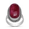 10X21 Mm Kashmiri Ruby Gemstone 925 Sterling Silver Split Shank Oval Shape Ring For Women & Girls