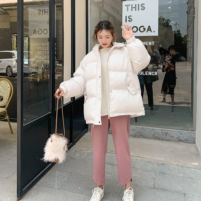 Новая женская короткая куртка, зимняя толстая хлопковая стеганая куртка с капюшоном, женские корейские свободные пуховые парки, женская верхняя одежда больших размеров