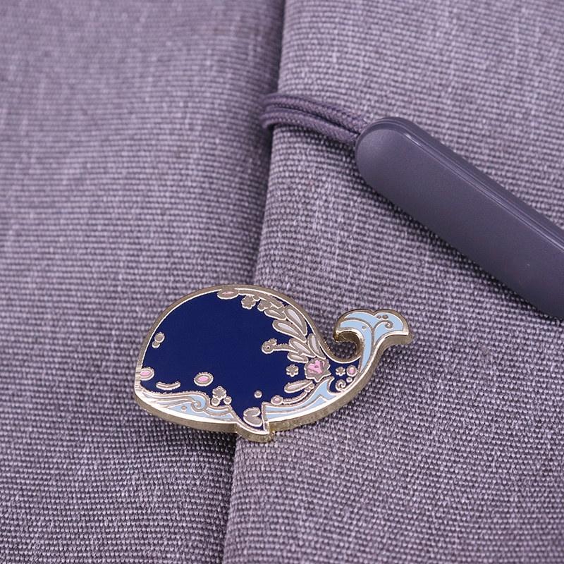 Cute Little Whale Brooch Cartoon Animal Pin Badge