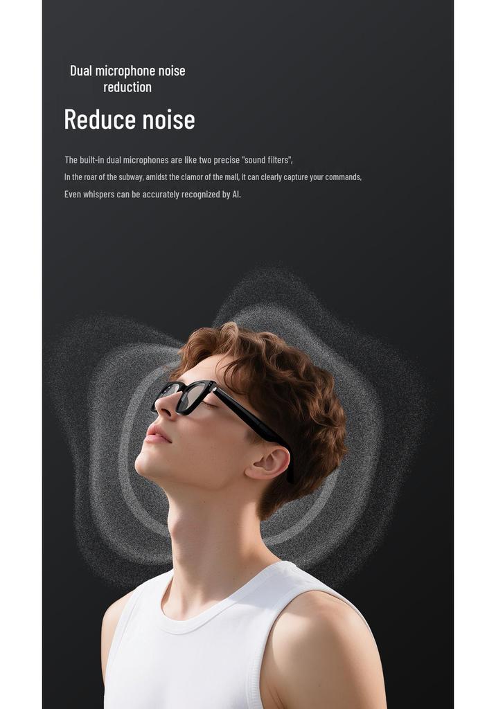 Smart AI Bluetooth Sunglasses: Voice Assistant, Sports Functionality, Multifunctional Translation, Anti-Blue Light & Anti-UV Protection