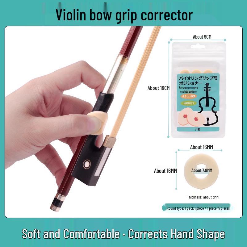 Violin Bow Grip Corrector for Children & Adults - Left/Right Hand Practice Aid - Musical Instrument Accessory