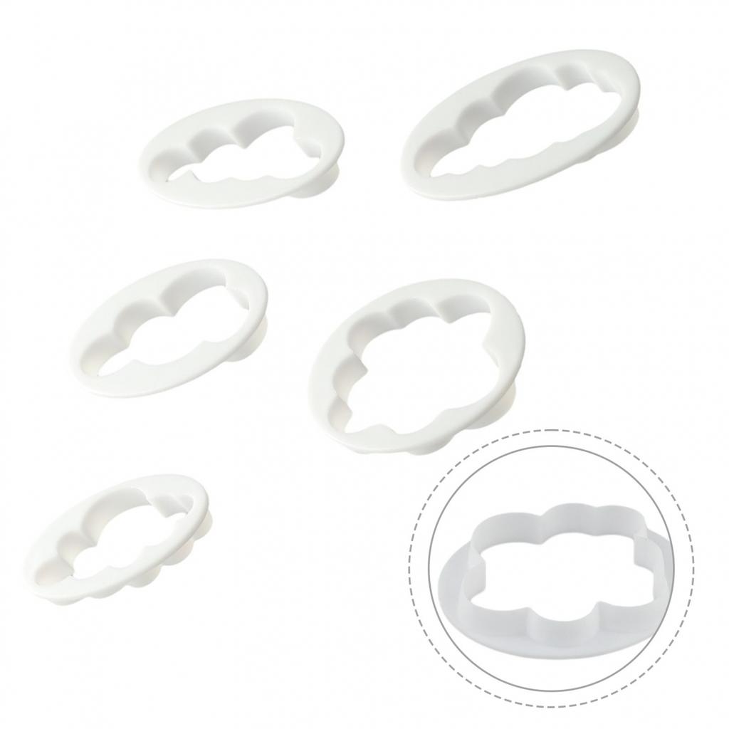 5шт. формочки для печенья в форме облака, изготовленные из 3D-печатной помадки для украшения торта