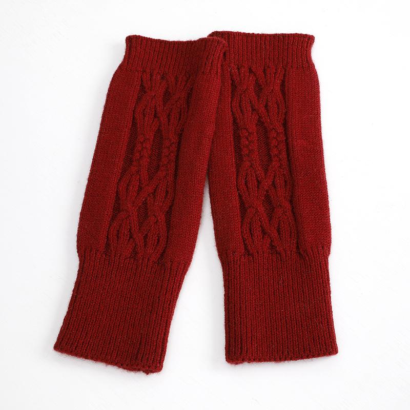 Женские мягкие митенки с кабельным узором, теплые осенне-зимние перчатки, модные вязаные перчатки без пальцев, повседневные перчатки для улицы