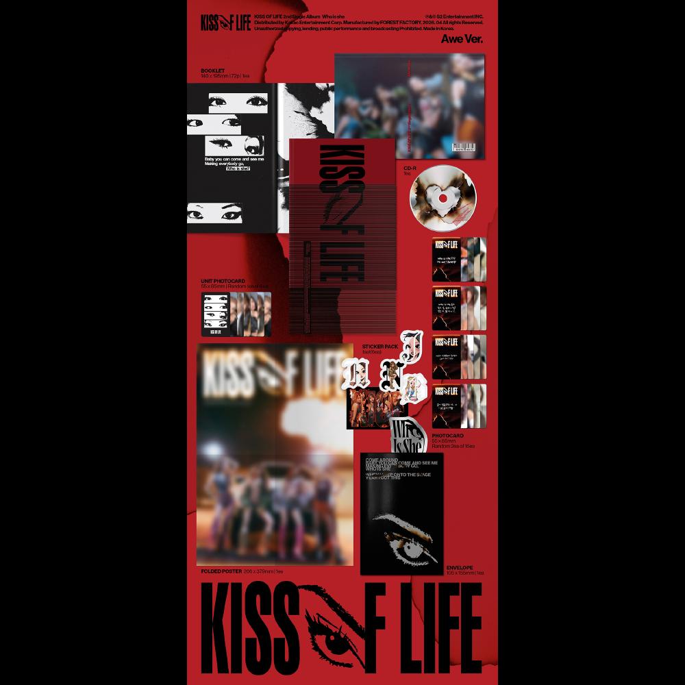 Предзаказ 2-го сингл-альбома KISS OF LIFE Who is she AWE ver. И МАГАЗИН ПОБ