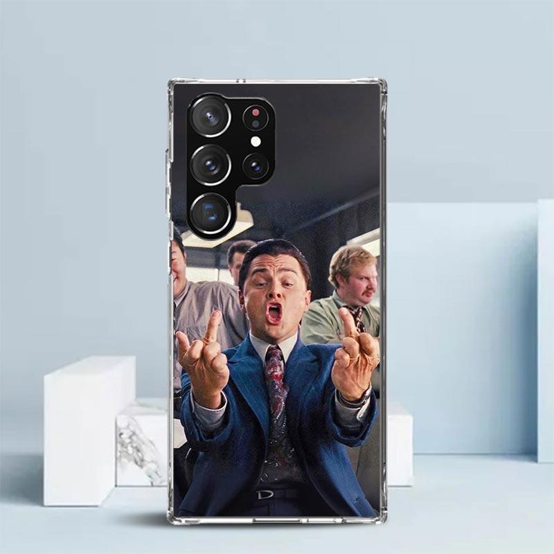 Мягкий чехол для телефона Samsung Galaxy S25 Edge S26 S24 S23 Ultra S22 S21 Plus S20 FE с принтом из фильма «Волк с Уолл-стрит»