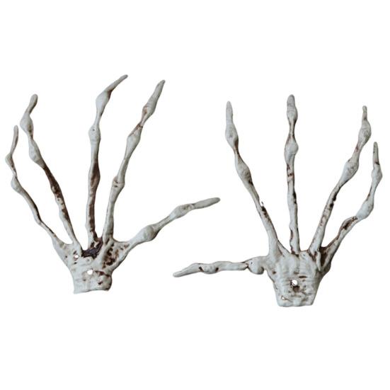 Хэллоуин Скелет Руки Реалистичные Пластиковые Скелет Человеческие Руки Модель для Вечеринки на Тему Хэллоуина Украшение