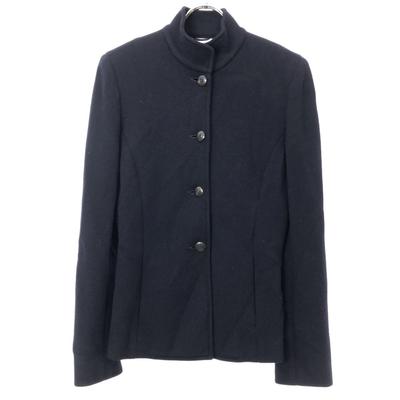 BARNEYS NEWYORK Сделано в Японии Нобору Омия Шерстяная куртка 38 Темно-синий Женская Б/у