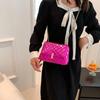 Women's High Quality Luxury Laser Design Shoulder Bag Fashion Embroidered Thread PU Leather Crossbody Messenger Bag