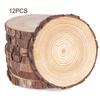 12pcs Wood Slices  Thicken Pine Wooden Rounds Perfect For Mothers Day Decor Wedding Birthday Anniversaries Parties Ornament