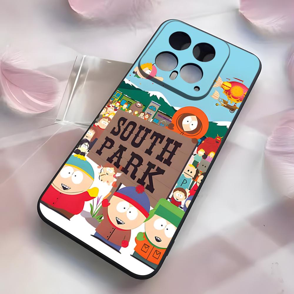 P-Park Cartoon S-South Phone Case For Xiaomi 15 14 13 12 11 T Lite Ultra Redmi Note 14 13 12 Pro ProPlus 12 10 C 5G Cover