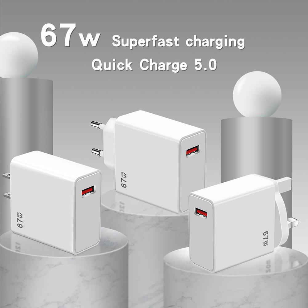 67 Вт быстрое зарядное устройство USB 10A комплект кабелей для Xiaomi 13 12 Pro Redmi универсальный стандартный адаптер зарядного устройства ЕС/США/Великобритания комплект кабелей для зарядки