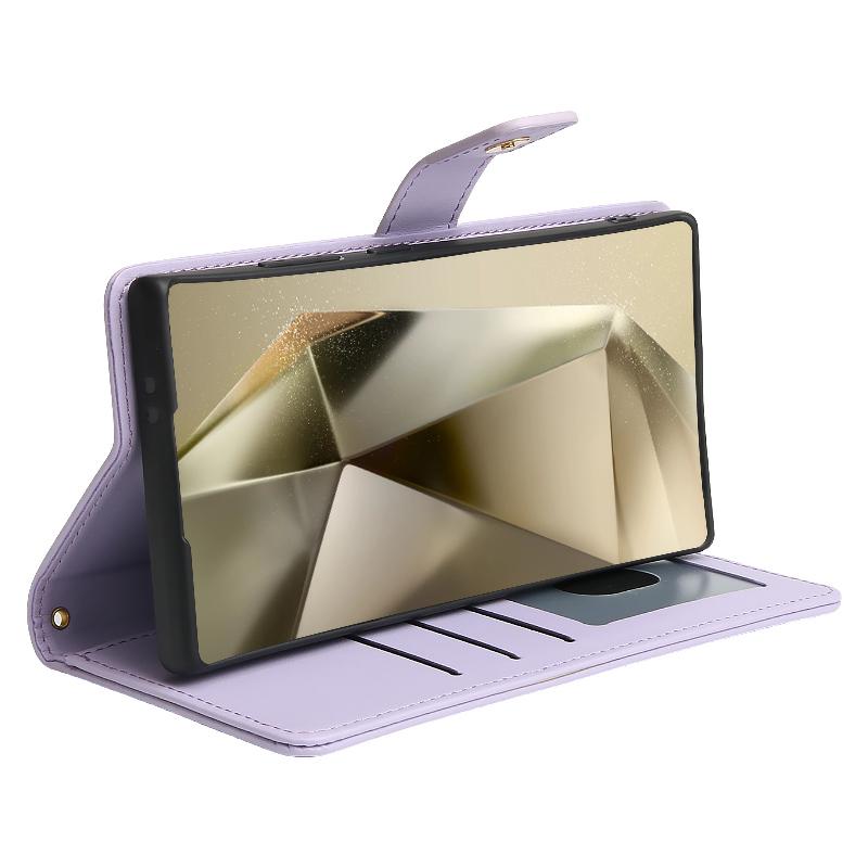 Деловой кожаный чехол-книжка для Samsung Galaxy S24 Ultra S23 FE S22 S21 S20 5G S10 S9 Plus 20 10 + с держателем для карт