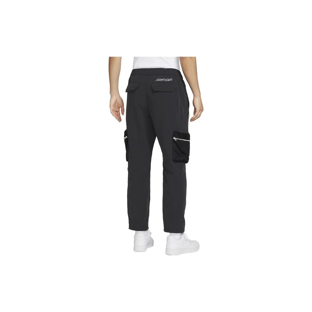 Nike Premium Solid Color Zip Pocket Straight-Leg Cargo Pants Men Bottoms Black DX7857-010
