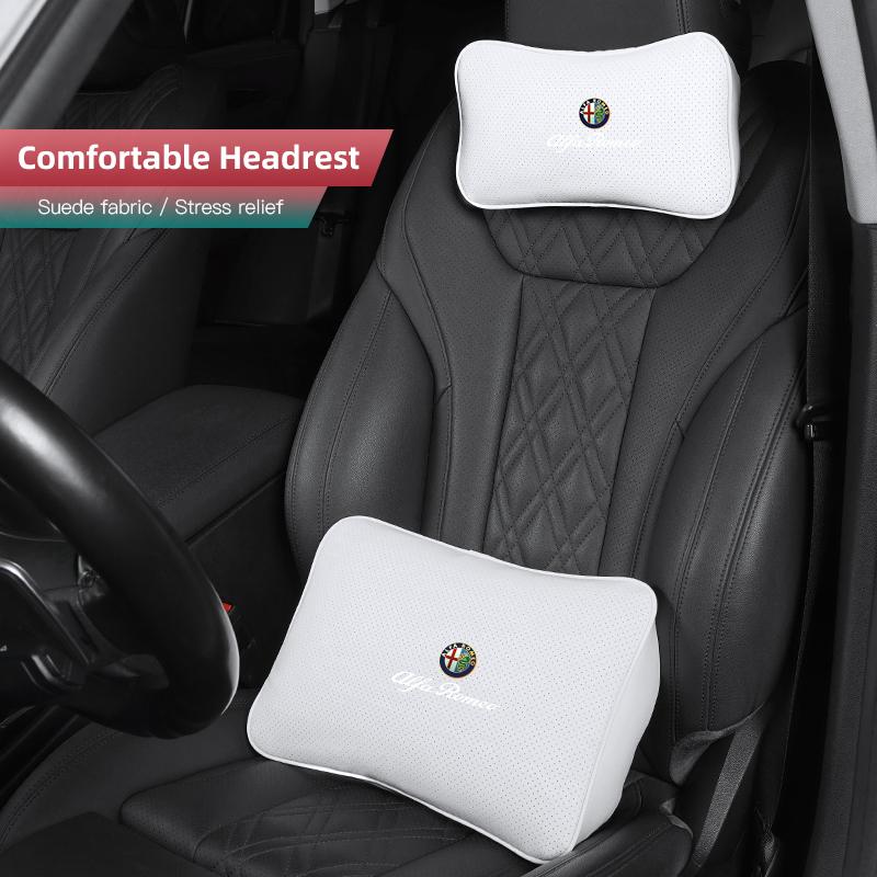 CAR COMFORTABLE HEADREST AND LUMBAR SUPPORT VALVE CAP For Alfa Romeo Giulietta GT 159 147 156 Mito Brera Giulia F1 Stelvio