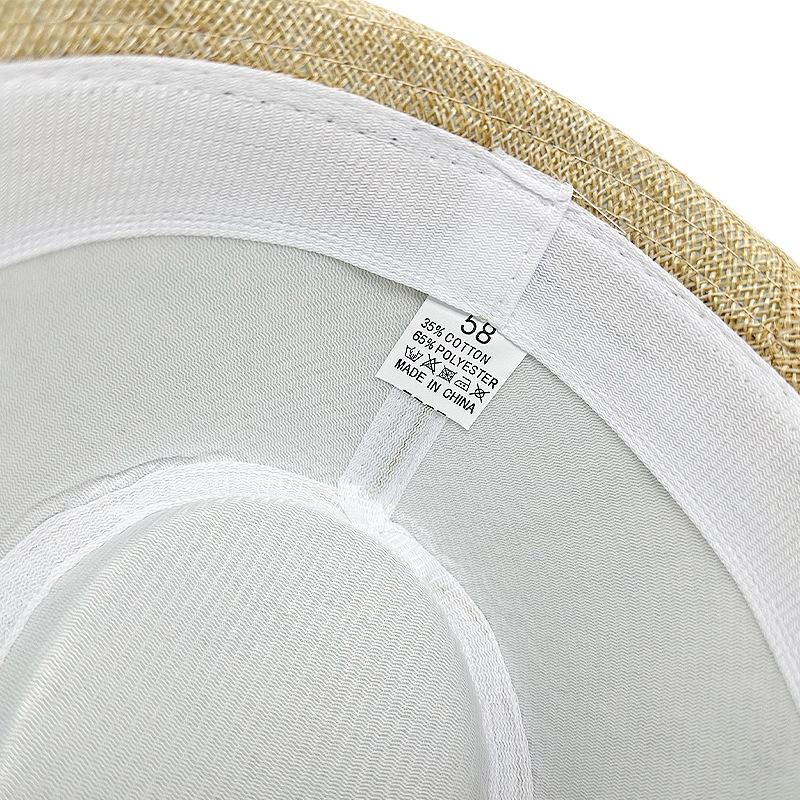 British Jazz Fedora: Solid Color Ribbon, Roll Brim, Unisex Sun Straw Hat