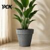 Heavy Duty Plastic Pots with Drainage Round Large Planter Hole, 12 Inch Dia Stone-Look Flower Thickened Durable for Office Plants Pot, Modern
