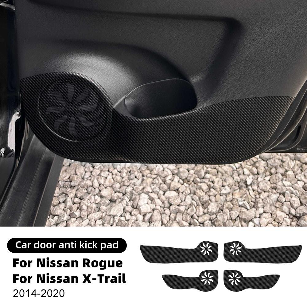 Door Anti-Kick Pad for Nissan Rogue X-Trail 2014 2015 2016 2017 2018 2019 2020 LHD RHD Car Leather Carbon Mat Trim Accessories