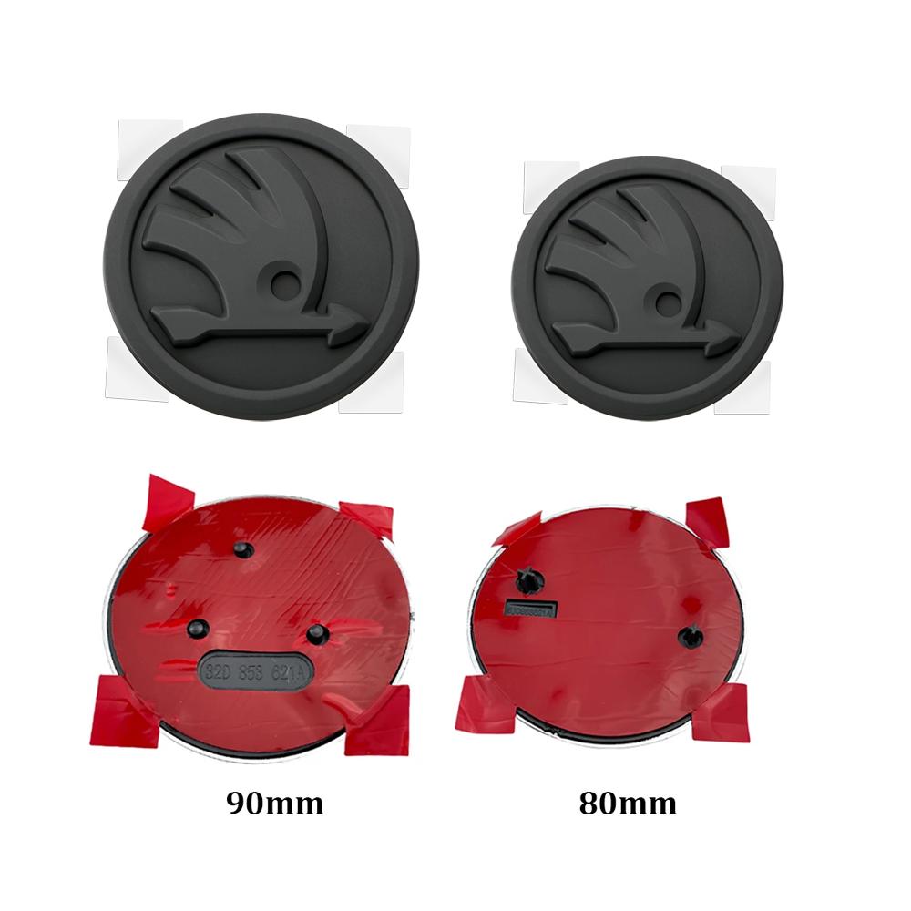 2026 Горячие 2 шт. 80 мм 90 мм Автомобильный значок на капот и значок на багажник для Skoda Octavia 2 3 A4 A5 mk1 Fabia Superb Rapid Kodiaq Karoq