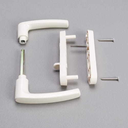 Panasonic Lever Handle Set with Base Screws and Bathroom Door Latch for Unit Baths (KC980161Z2 (successor To KC980161Z) + Bathroom Door Latch (RL4SF01