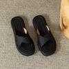 2024 лето новые женские тапочки на платформе с круглым носком и открытым носком верхняя одежда повседневные и удобные односложные сандалии женские