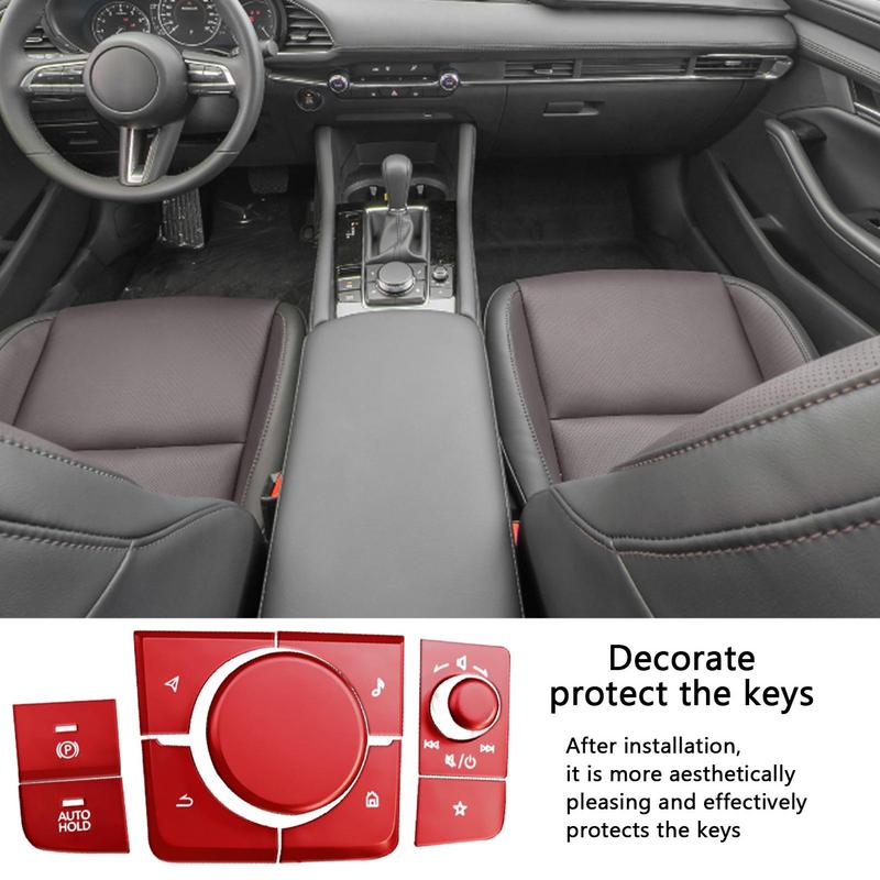 Наклейки на крышку кнопки переключения для 3 CX-30, автоматический удерживающий переключатель, кнопка P, мультимедийные переключатели, наклейки на кнопку, алюминий