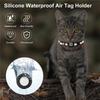 Reflective Pet Collar with Waterproof Tracker-Holder Adjustable Pet Nylon Collar CatsCollar Breakaway Safety Collar