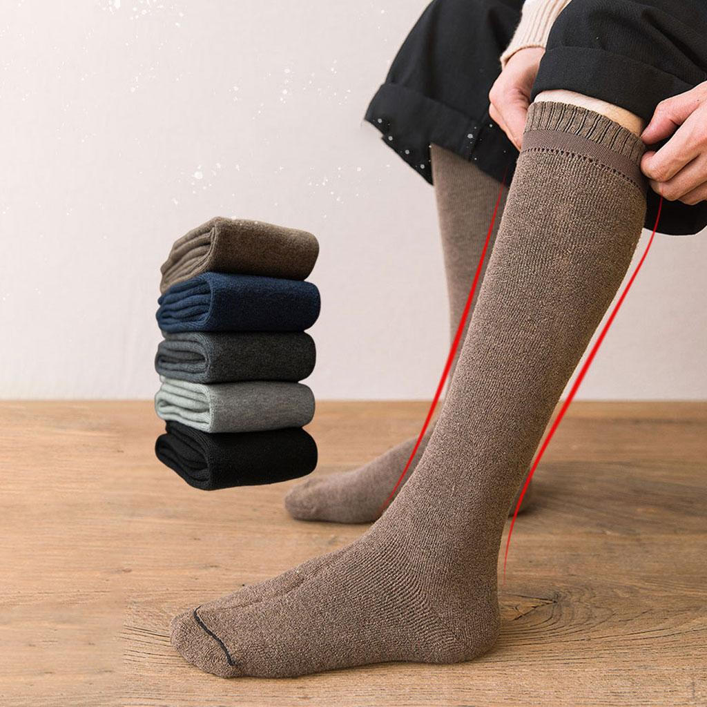 1 Pair Mens Knee High Long Socks Thick Thermal Size ,Soft Lightweight Crew Sock for Women Unisex