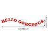 1 шт. наклейка на зеркало автомобиля Hello Gorgeous Text Cute Vinyl Decals Auto Decoration Access Водонепроницаемая наклейка на зеркало автомобиля
