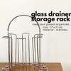 Glass Water Cup Rack Bracket Stainless Steel Household Draining Cup Storage Rack Holder for Party