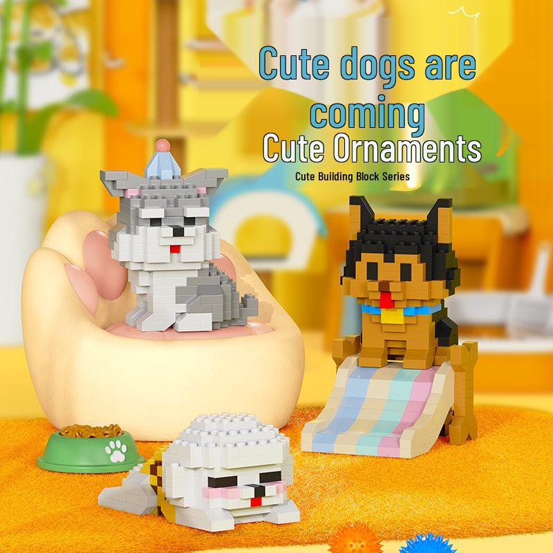 Мультяшные строительные блоки для питомцев: Совместимо с Lego для образовательных игр и подарков детям