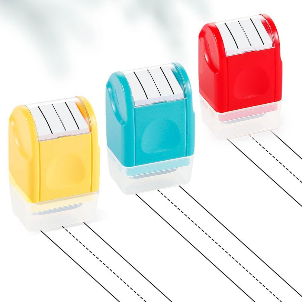 Эффективный штамп с пунктирными линиями для письма от руки, пластиковый самонаборный штамп, линейный ролик, родители