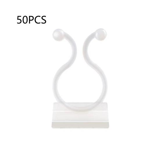 50Pcs Vine Fixing Clip Punch Free Self-adhesive Wall Climbing Plant Branch Binding Fixer Balcony Supplies