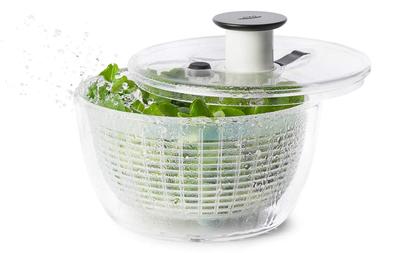 OXO Салат Овощной Сервс Living xx 12 Можно мыть в посудомоечной машине Спиннер, Сушилка, Маленькая, Круглая, 2-3 персоны, отдельно, 20,5 20,5 см, (низкая настройка)