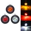 1Pc 12V 24V 3Led 3/4" Round Trailer Side Marker Lights Yellow White Red Trucks