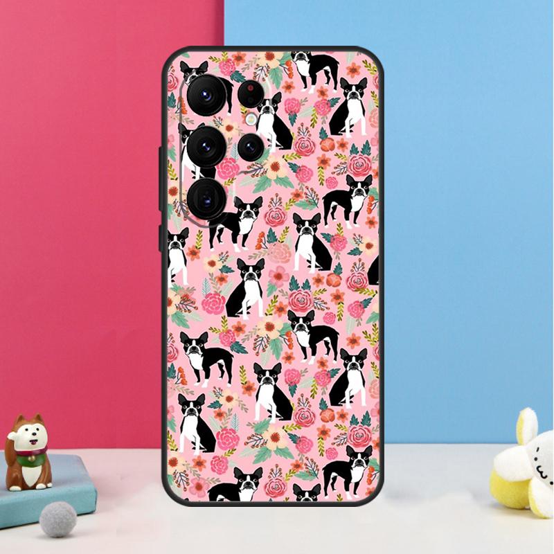 Чехол для телефона Boston Terrier для Samsung Galaxy S24 Ultra S20 S21 S22 S23 S25 Plus S9 S10 S25 FE Задняя крышка