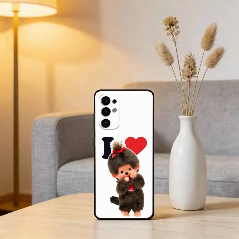 C-Cute M-monchhichis-s Phone Case Black Silicone Soft For Samsung S25,S24,S21,S22,S23,S30,Ultra,S20,Plus,Fe,Lite