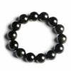 Natural Obsidian Stone Bracelet for Good Protection from and with Purifying Gravel and Power Stone [OSHARE JP] High-Quality Luck, Evil, Misfortune,