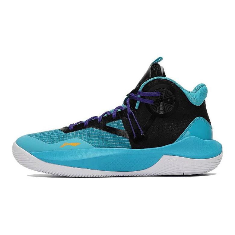 Li Ning Sonic 9 Team Текстиль, Синтетическая кожа Амортизация Скользкая Подошва Износостойкие Баскетбольные Кроссовки Средней Высоты ABPR017-3