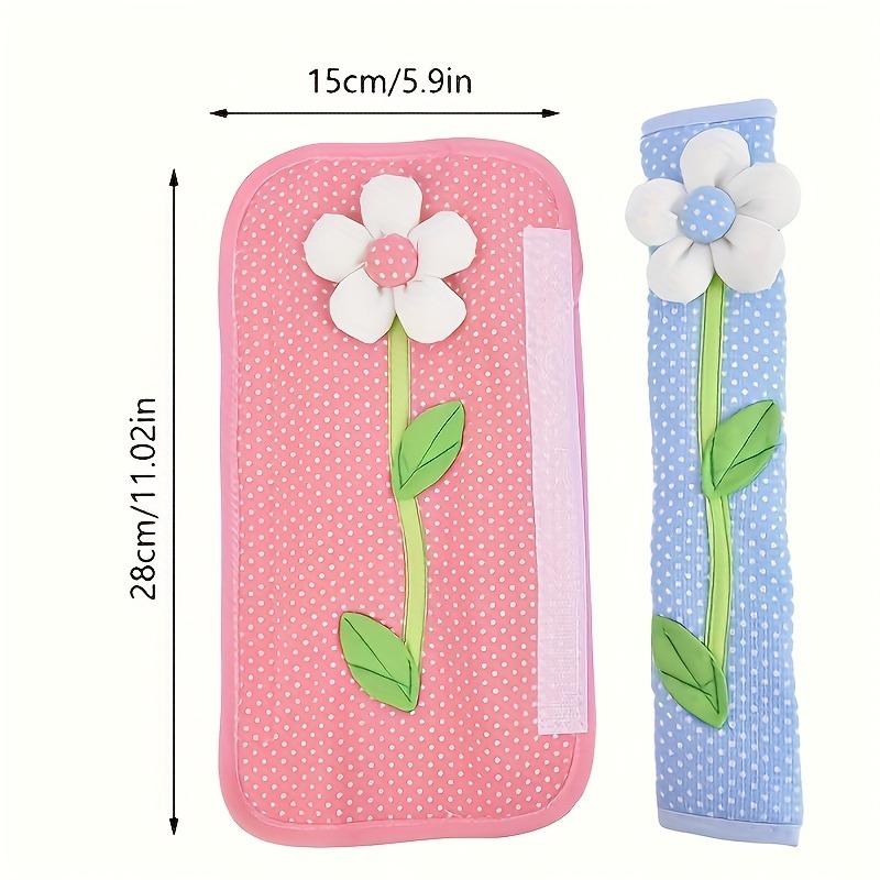 2pcs Flower Refrigerator Handle Dust-Proof Cover Cute Refrigerator Handle Protector