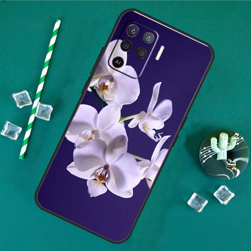 Цветы Орхидеи Цветной Чехол Для Телефона Для Oppo A18 A38 A58 A78 A98 A40 A60 A80 A91 A15 A17 A74 A94 A54 A57S A16 A76 A96