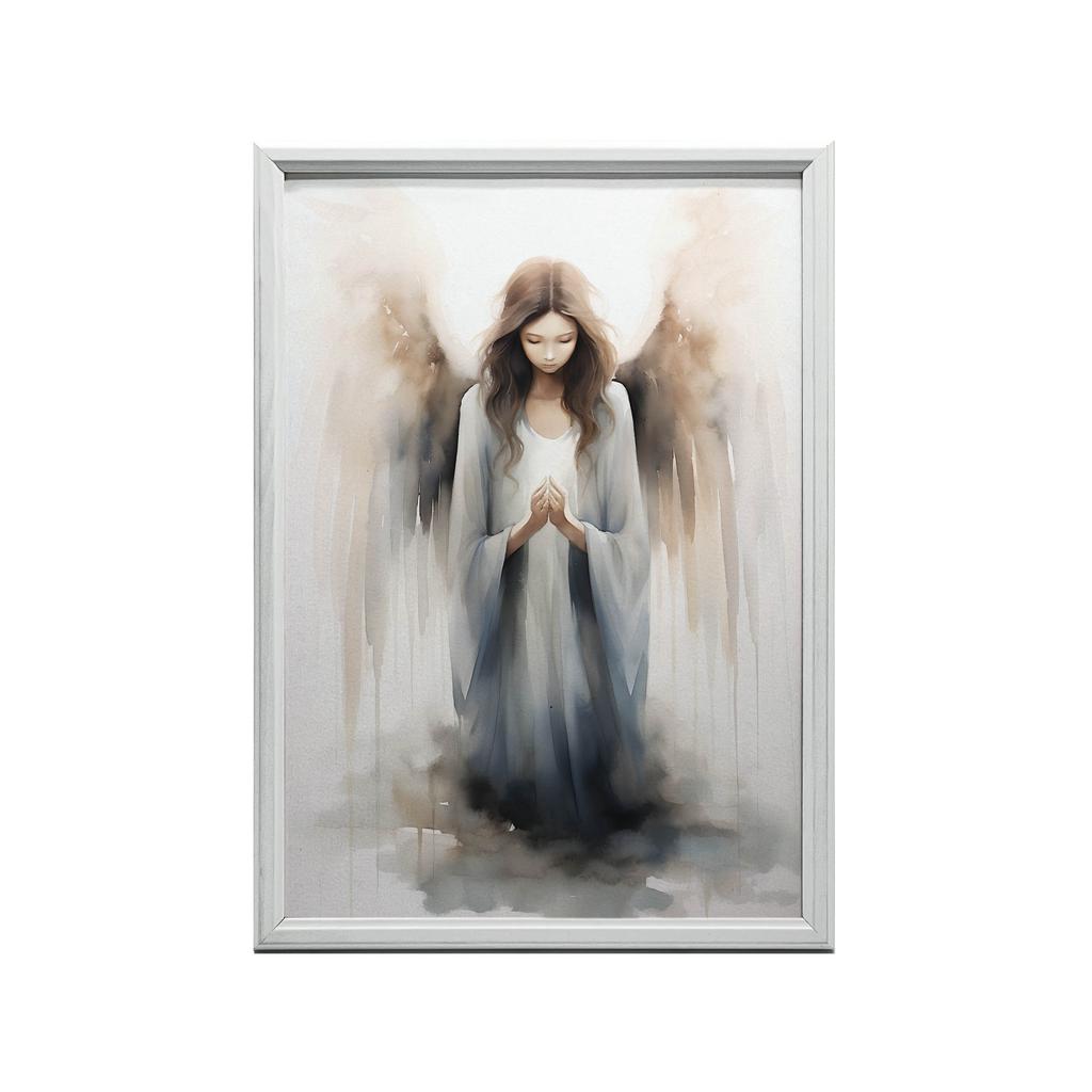 Poster Symphony of Blue Poster Symphony of Blue, 30X40 Cm, Frame Wooden Light Oak, Paper Matte 230 Gsm