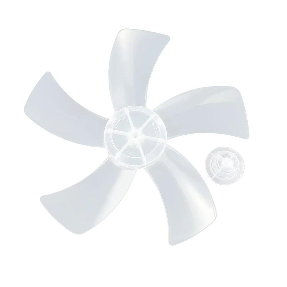 1Pcs 5 Blades Plastic Fan Blade With Nut Cover Table Fanner Accessories For Standing Pedestal